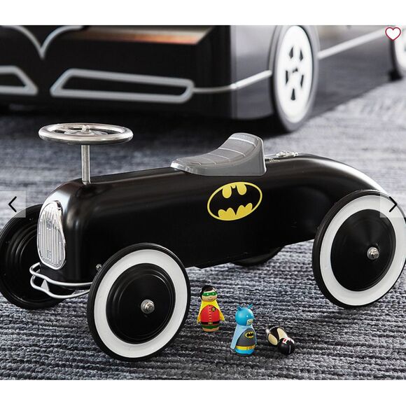 RARE - HTF - Pottery Barn retro vintage style Batman Batmobile Ride-On - Picture 3 of 10